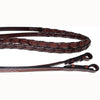 Nunn Finer Rubber Lined Fancy Laced Reins | 279P | Havana | Pony |