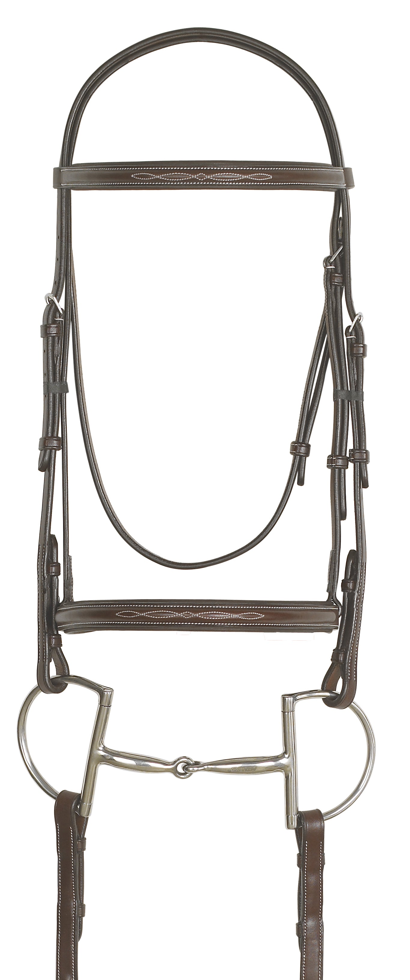 Ovation |467164 | Elite Fancy Stitch Raised Padded Bridle | Dark Brown |