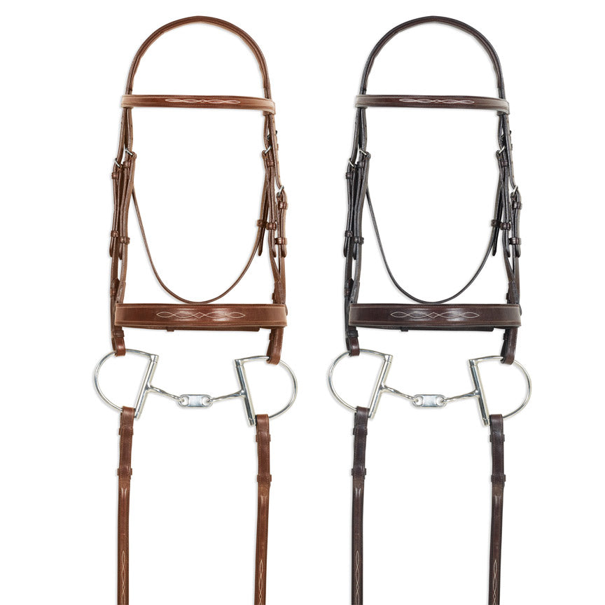 Pessoa PRO Fancy Stitch Wide Noseband Bridle | 470461 | Dark Brown |
