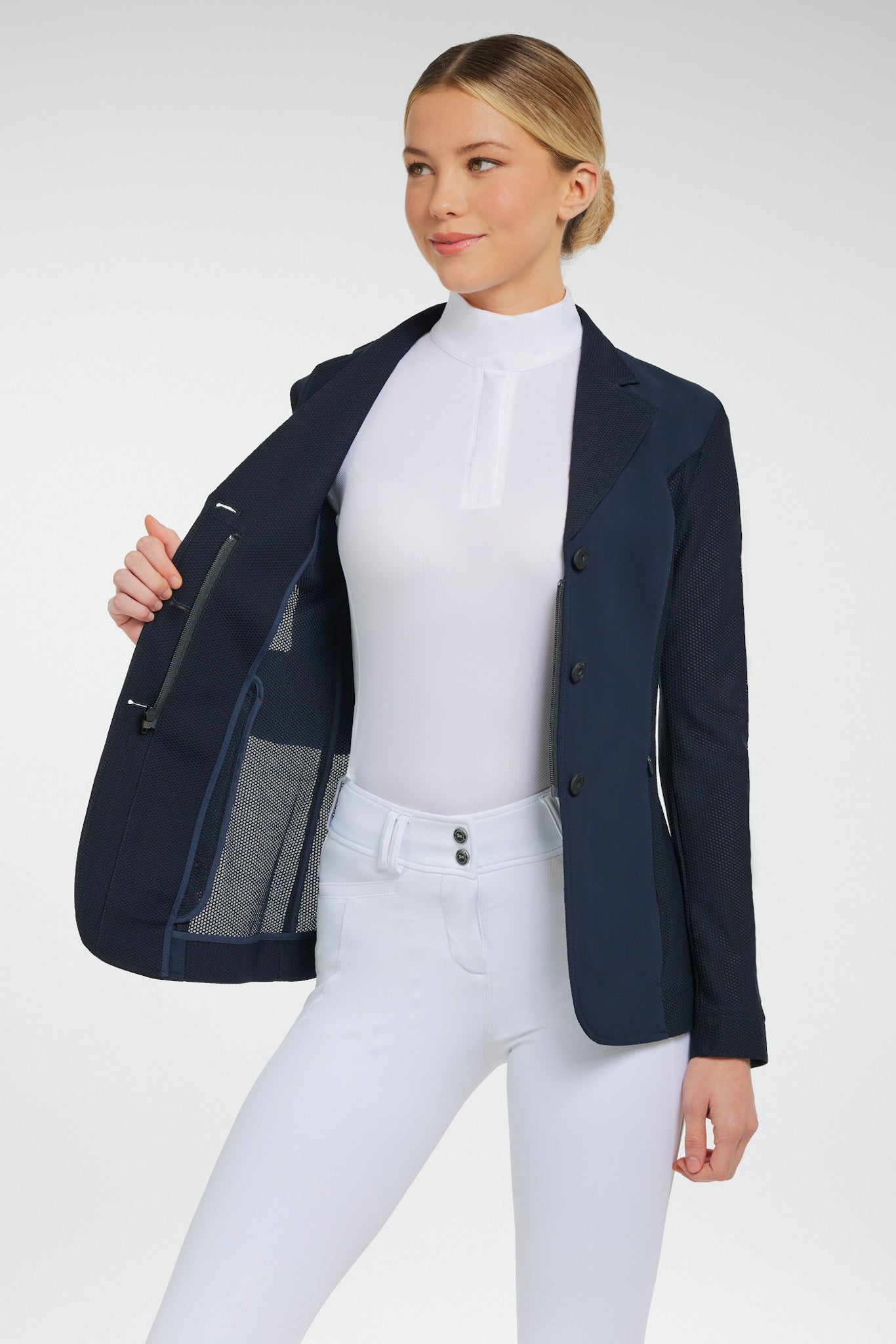 R.J. Classics Harmony Mesh Show Coat | HR2012 | Navy