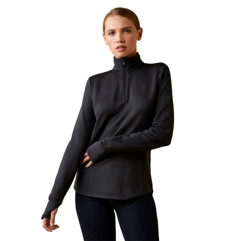 Ariat - Baselayer 1/4 Zip Gridwork | 10037253 | Black