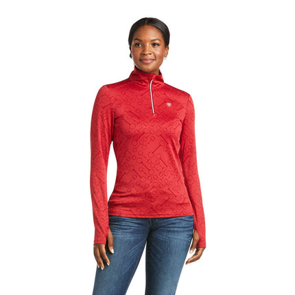 Ariat - Baselayer 1/4 Zip Prophecy | 10037285 | Rhubarb