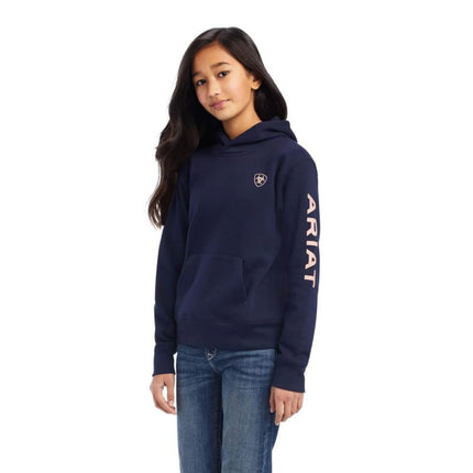 Ariat - REAL Logo Hoodie Youth | 10041655 | Navy Eclipse