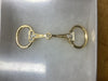 Small 18k Gold Plated Snaffle Bit Stock Pin, Clear | J952cl |