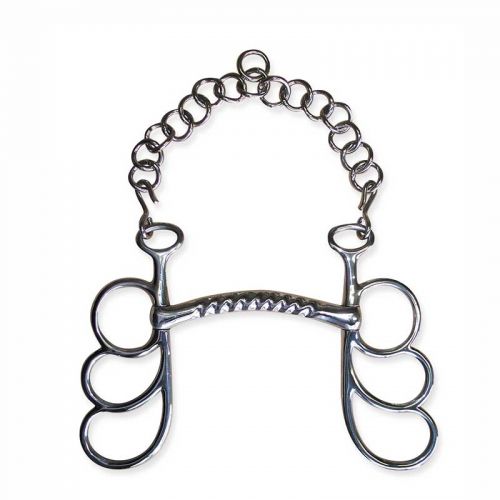 Metalab Butterfly 3 Ring Ribbed Mullen Mouth Bit | 0043940|