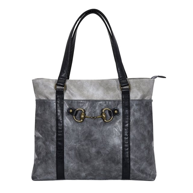 AWST - Colorblock Snaffle Bit Laptop Tote  63-055