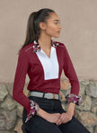 Chestnut Bay - SkyCool Liberty Show Shirt Ladies - Barn Red - CB8050