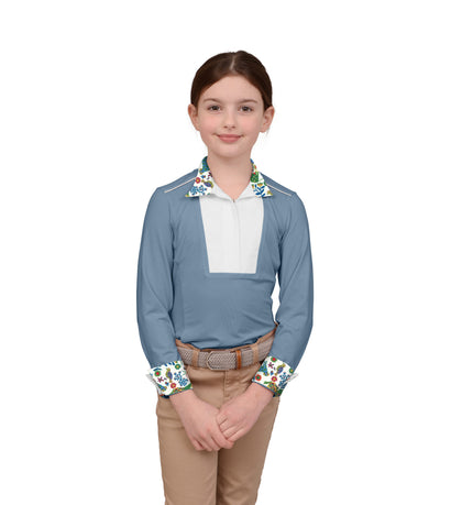 Chestnut Bay - SkyCool Liberty Show Shirt Youth - Skyblue - CB8050Y