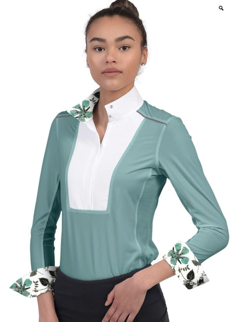 Chestnut Bay SkyCool Liberty LS Show Shirt Ladies - Aqua