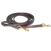 Nunn Finer Solid Leather Draw Reins w/ Brass Snaps | 7 | Havana |