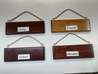 Wood Stall Plaque | 6828 | w/Silver Plate