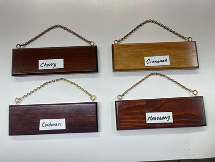 Wood Stall Plaque w/Brass Plate | 6827