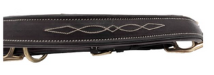 RHC | RS1518 | Padded Halter in American Leather w/Fancy Stitch & Brass Hardware