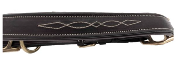 RHC | RS1518 | Padded Halter in American Leather w/Fancy Stitch & Brass Hardware