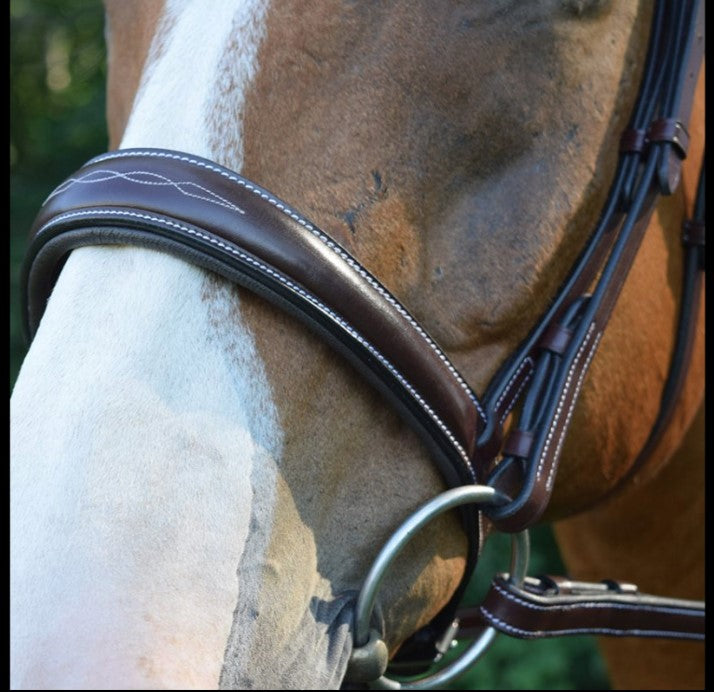 Bridle | 5118 | Ocala | Red Barn | Fancy Stitched tapered noseband
