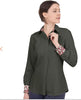 Riverton Western LS Show Shirt - Olive