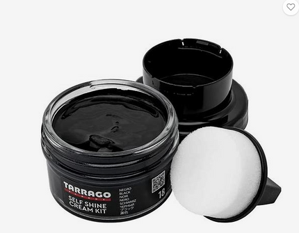 Tarrago Self-Shine Shoe Cream w/ Applicator Top | A640050 | Black