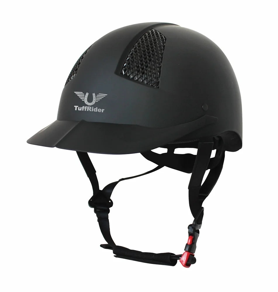 Tuff Rider Helmet with Carbon Fiber | 2302 | Black