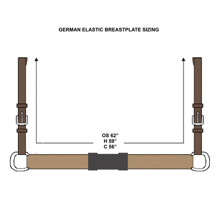 Nunn Finer German Elastic Breastplate | 36 | Havana |