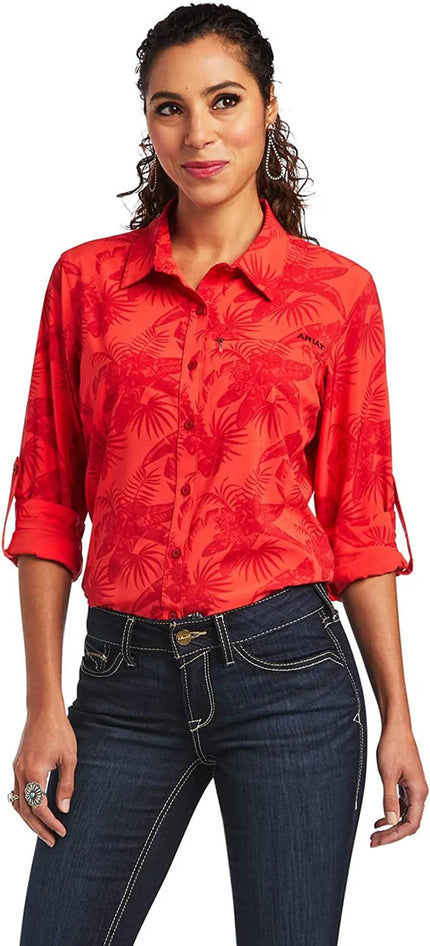Ariat Ladies VenTek Long Sleeve Shirt  | 10040584 | Island Floral |