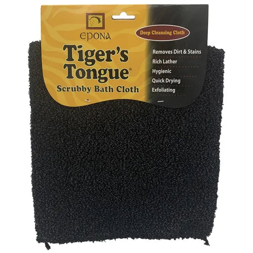 Tigers Tongue Scrubby Bath Cloth | TTSBC | Black | One Size