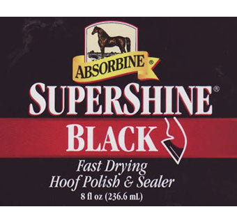 SUPERSHINE  HOOF POLISH AND SEALER - BLACK - 8OZ - EACH