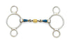 Centaur Blue Steel Double Jointed w/ Brass Rings 2-Ring Gag Bit | 468624 |