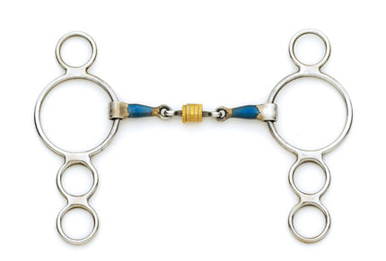 Centaur Blue Steel Double Jointed w/ Brass Rings 3-Ring Bit | 468625 |