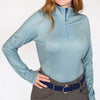 ROMFH Ladies Aachen Mock Zip Long Sleeve Shirt