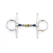 Centaur Blue Steel Double Jointed w/ Brass Rings Full Cheek Gag Bit | 470290 |