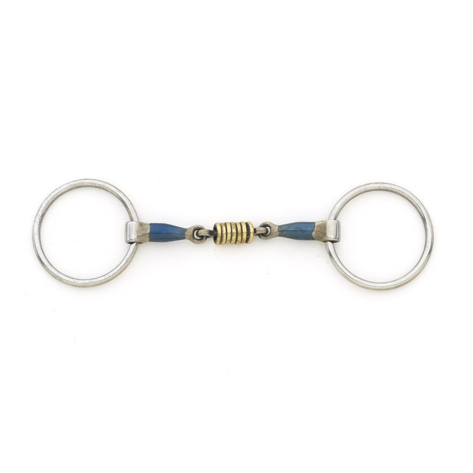 Centaur Blue Steel Double Jointed Loose Ring Bit with Brass Rings | 470553 |