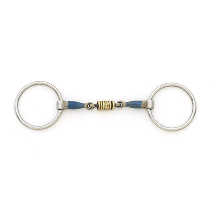 Centaur Blue Steel Double Jointed Loose Ring Bit with Brass Rings | 470553 |